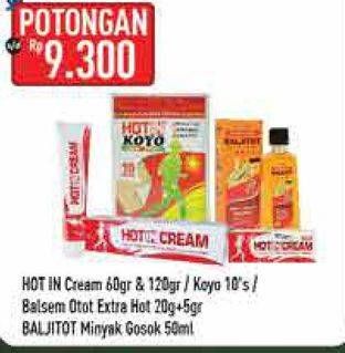 Promo Harga HOT IN Cream / Koyo/ Balsem Otot/ BALJITOT  - Hypermart