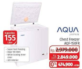 Promo Harga AQUA Cheest Freezer AQF-150FR  - Lotte Grosir