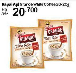 Promo Harga Kapal Api Grande White Coffee per 20 sachet 20 gr - Carrefour