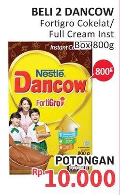Promo Harga Dancow FortiGro Susu Bubuk Instant Cokelat, Instant 800 gr - Alfamidi