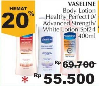 Promo Harga Vaseline Healthy White Perfect 10/Sun + Pollution Protection SPF 24/Insentive Care Advance Strength  - Giant