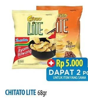 Promo Harga Chitato Lite Snack Potato Chips 68 gr - Hypermart