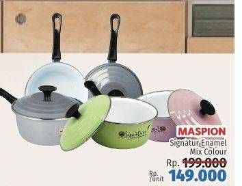 Promo Harga Maspion Signature Enamel Saucepan  - LotteMart