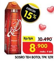 Promo Harga Sosro Teh Botol 1000 ml - Superindo