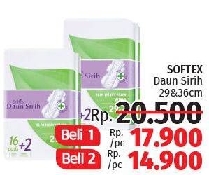 Promo Harga Softex Daun Sirih 29cm, 36cm  - LotteMart