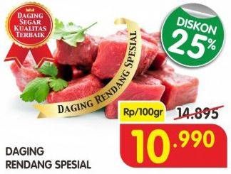 Promo Harga Daging Rendang Sapi Spesial per 100 gr - Superindo