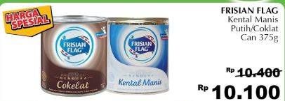 Promo Harga FRISIAN FLAG Susu Kental Manis Putih, Cokelat 370 gr - Giant