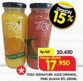 Promo Harga Toza Signature Juice Orange, Pink Guava 250 ml - Superindo