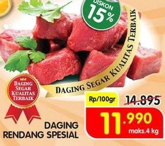 Promo Harga Daging Rendang Sapi Spesial per 100 gr - Superindo