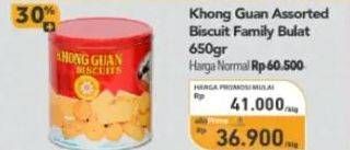 Promo Harga Khong Guan Assorted Biscuit Red Mini 650 gr - Carrefour