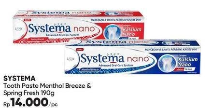 Promo Harga SYSTEMA Toothpaste Menthol Breeze, Spring Fresh 190 gr - Guardian