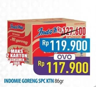 Promo Harga Indomie Mi Goreng Spesial per 40 pcs 85 gr - Hypermart