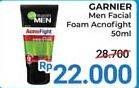 Promo Harga Garnier Men Acno Fight Facial Foam 50 ml - Alfamidi