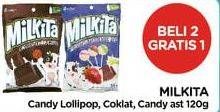 Promo Harga MILKITA Milkshake Candy Chocolate, Assorted 120 gr - Alfamidi