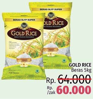 Promo Harga Gold Rice Rice Premium 5 kg - LotteMart