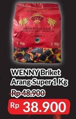 Promo Harga WENNY Briket Arang Super 1000 gr - Hypermart