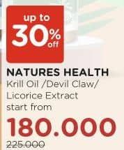 Natures Health Natures Health  Diskon 20%, Harga Promo Rp180.000, Harga Normal Rp225.000, Start from