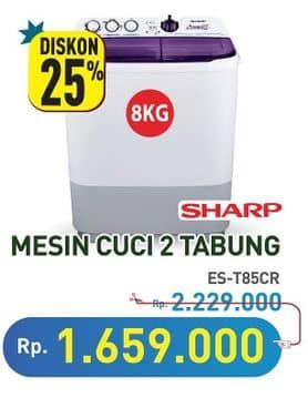 Promo Harga Sharp ES-T85CR | Washing Machine  - Hypermart