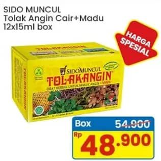 Promo Harga Sido Muncul Jamu Tolak Angin Cair + Madu per 12 sachet 15 ml - Indomaret