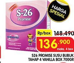 Promo Harga S26 Promise Susu Pertumbuhan Vanilla 700 gr - Superindo