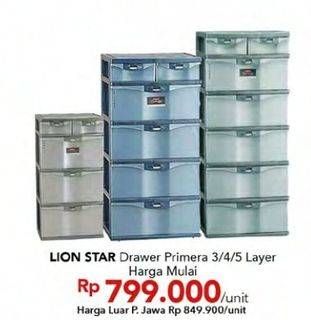 Promo Harga LION STAR Rak Susun 3/4/5 Primera  - Carrefour