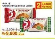 Promo Harga 5 Days Croissant All Variants 60 gr - Indomaret