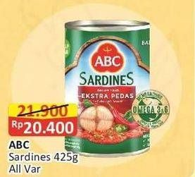 Promo Harga ABC Sardines Saus Ekstra Pedas 425 gr - Alfamart