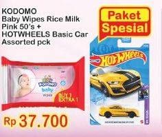 Promo Harga KODOMO Baby Wipes + HOT WHEELS Basic Car   - Indomaret