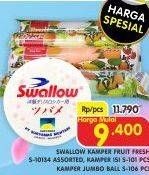 Promo Harga SWALLOW Naphthalene Ball Jumbo S-106, Fruit Fresh S-10134, Refill S-101 1 pcs - Superindo