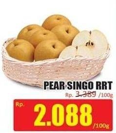 Promo Harga Pear Singo RRT per 100 gr - Hari Hari