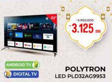Promo Harga POLYTRON PLD 32AG9953 | Android TV 32 inch  - Yogya