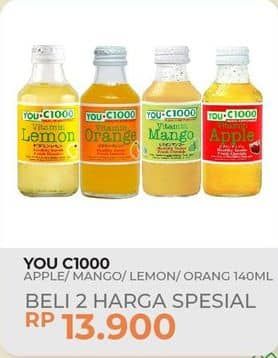 Promo Harga You C1000 Health Drink Vitamin Apple, Mango, Lemon, Orange 140 ml - Yogya