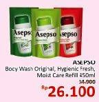 Promo Harga ASEPSO Body Wash Original, Hygienic Fresh, Moisture Care 450 ml - Alfamidi