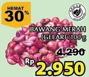 Promo Harga Bawang Merah Gelar per 100 gr - Giant