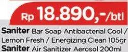 Promo Harga SANITER Air & Surface Sanitizer Aerosol All Variants 200 ml - TIP TOP