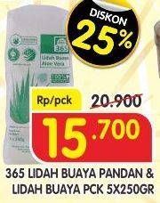 Promo Harga 365 Lidah Buaya Pandan per 5 pcs 250 gr - Superindo