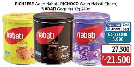 Promo Harga Nabati Bites Richeese, Richoco, Goguma 240 gr - Alfamidi