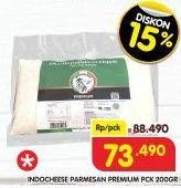 Promo Harga Indocheese Parmesan Cheese Premium 200 gr - Superindo