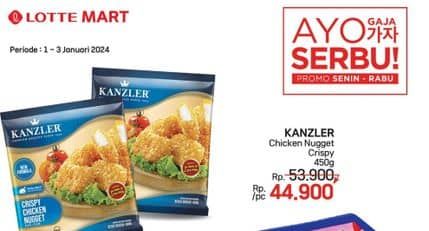 Promo Harga Kanzler Chicken Nugget Crispy 450 gr - LotteMart