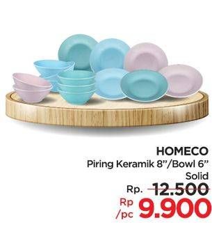 Promo Harga Homeco Ceramic Bowl/Plate  - Lotte Grosir