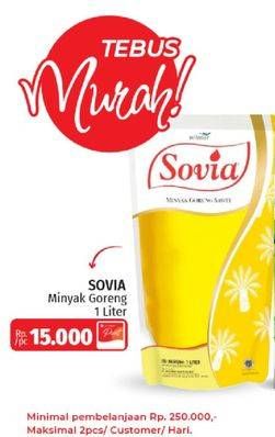 Promo Harga Sovia Minyak Goreng 1000 ml - LotteMart