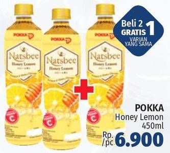 Promo Harga POKKA Natsbee Drink Honey Lemon 450 ml - LotteMart