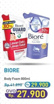 Promo Harga Biore Body Foam Beauty Pure Mild 800 ml - Hypermart