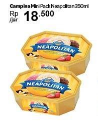 Promo Harga CAMPINA Ice Cream Neapolitan 350 ml - Carrefour