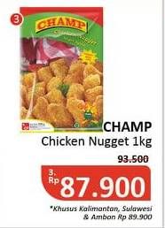 Promo Harga CHAMP Nugget Chicken Nugget 1000 gr - Alfamidi