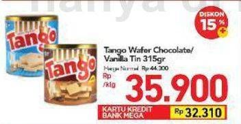 Promo Harga TANGO Wafer Chocolate, Vanilla Milk 300 gr - Carrefour