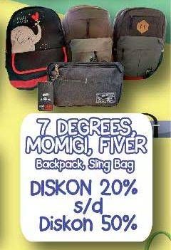 Promo Harga 7 Degrees/Momigi/Fiver Backpack  & Sling Bag  - Yogya