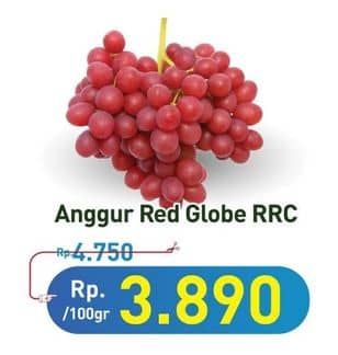 Promo Harga Anggur Red Globe RRC per 100 gr - Hypermart