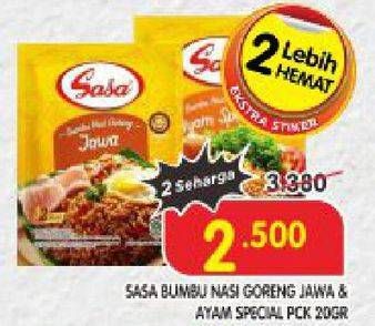 Promo Harga SASA Bumbu Nasi Goreng Ayam Spesial, Jawa 20 gr - Superindo