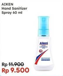 Promo Harga Aiken Hand Sanitizer Spray 60 ml - Indomaret